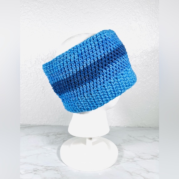 Crochet Ear Warmer Headband With 2 Scrunchies - Picture 3 of 9